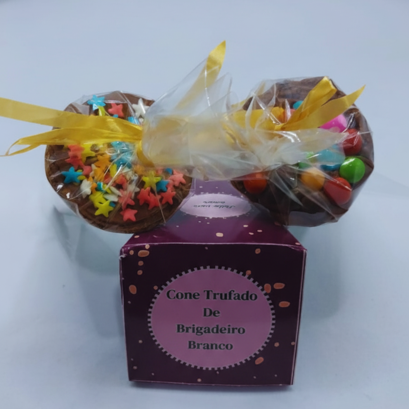 Kit Cone Trufado de Brigadeiro Branco (15 unidades)